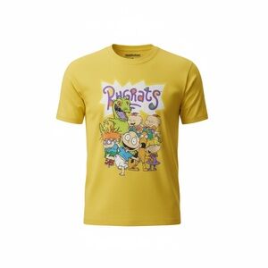 NWOT Nickelodeon Unisex Rugrats 90s TV Yellow Short Sleeve Graphic Tee Shirt - S